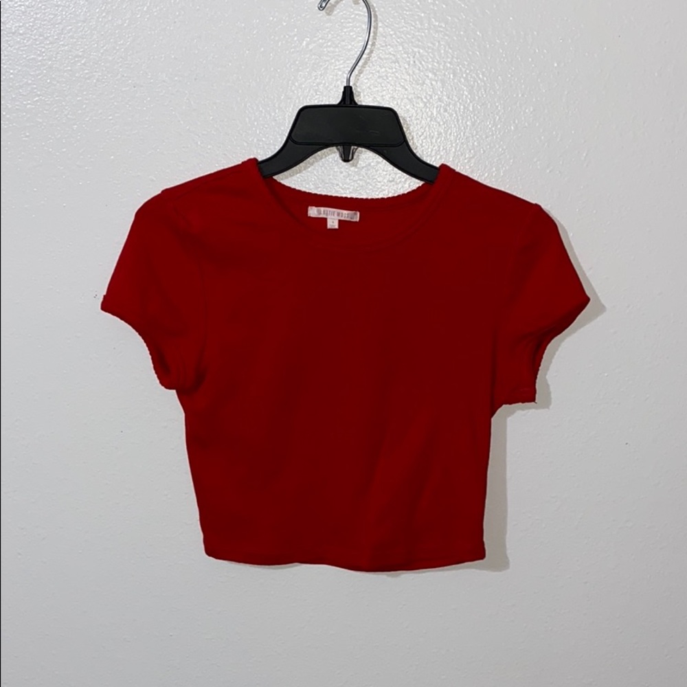 Red Crop top